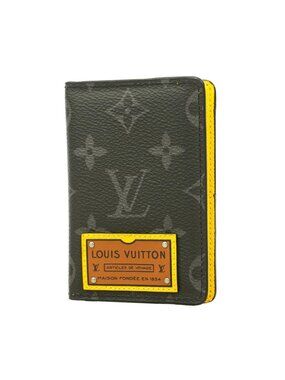 Louis Vuitton Card Case Monogram Eclipse Pocket Organizer Black